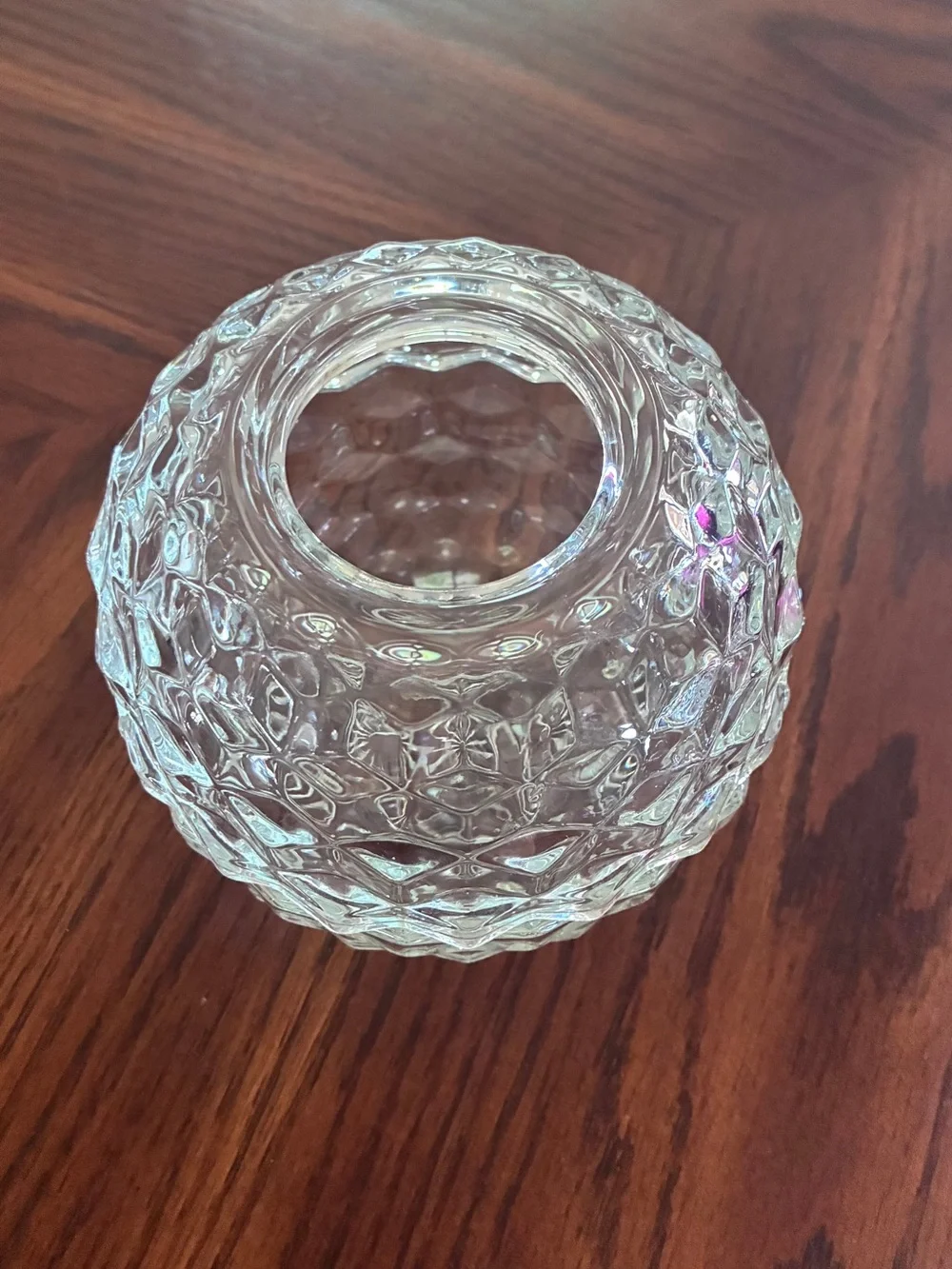 Homco Fairy Light Two-piece Clear Glass Prism design Vintage